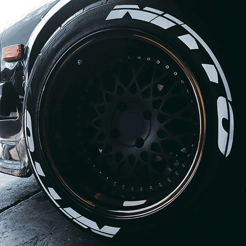 

8pcs Car Tire Wheel Stickers Universal Auto Wheel Label Decorate Car/motorcycle With Personalized Styling Tire Sticker