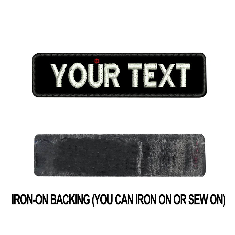 iron on backing На заказ Норвежское имя нашивки бирки персонализированные железные на крючок подложки вышитые - Цвет: iron on backing