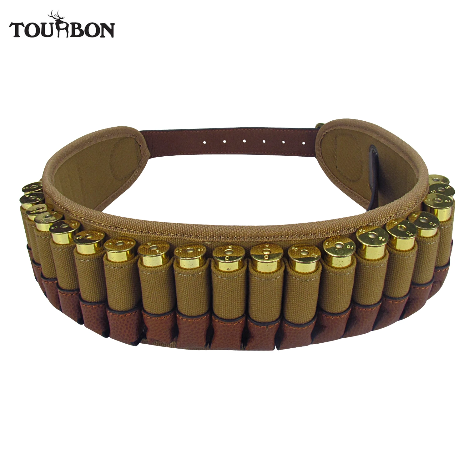 

Tourbon Tactical Shotgun Ammo Cartridge Belt Holds 25 Shells 20 Gauge Adjustable Bandoleer for Shooting Hunting Gun Accessories