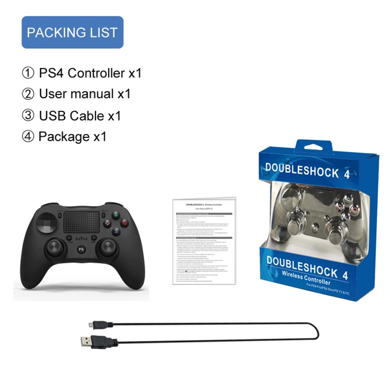 

Wireless Joystick For PS4 Controller Game Joypad for Playstation 4 Dualshock4 Bluetooth Gamepad with 6-asix Headphone Touchpad