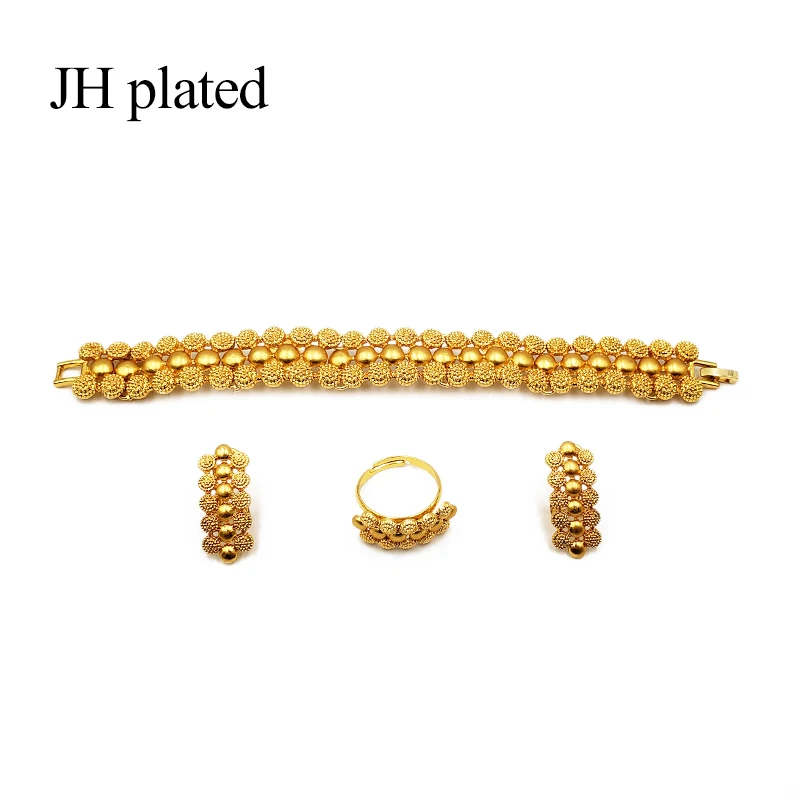 Роскошные Ювелирные наборы из Дубая золотого цвета для женщин индийские