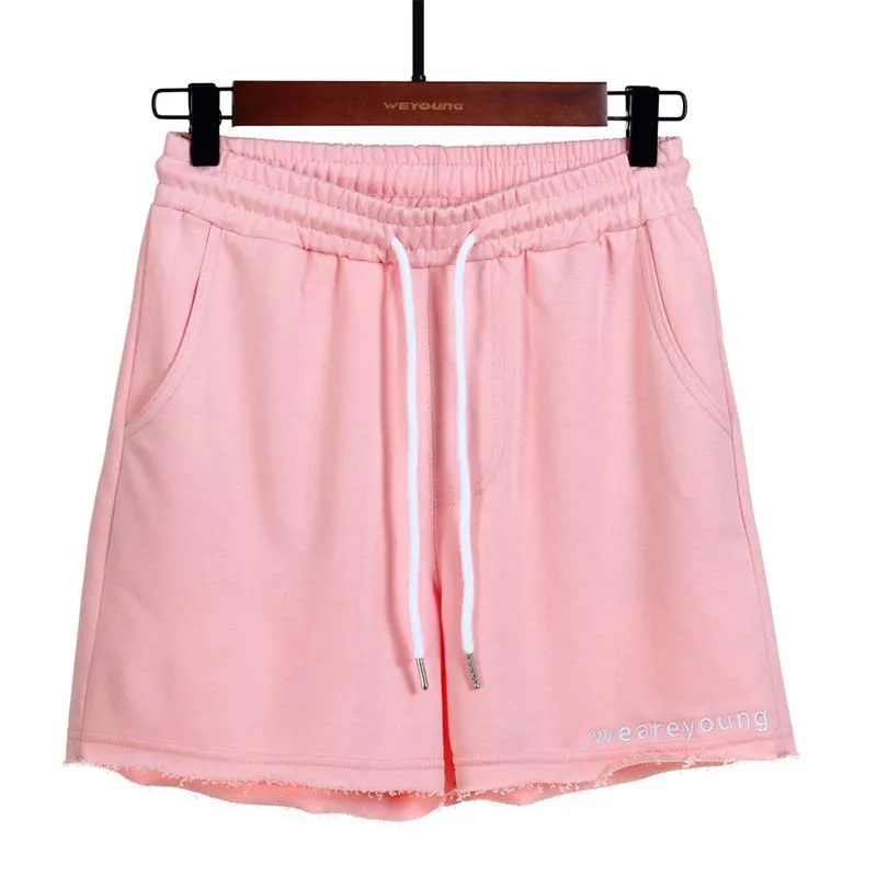 

Three-quarter Pants Women Solid Color Loose Casual Sports Letter Embroidered Shorts Cotton Home Fitness Jogging Short Pants