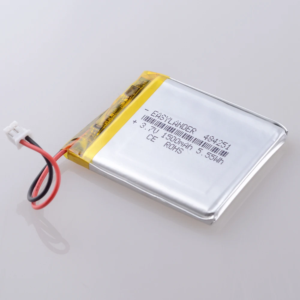JST2.0 2P 484251 3 7 В 1500 мАч 504050 494251 Перезаряжаемая литий-ионная полимерная батарея