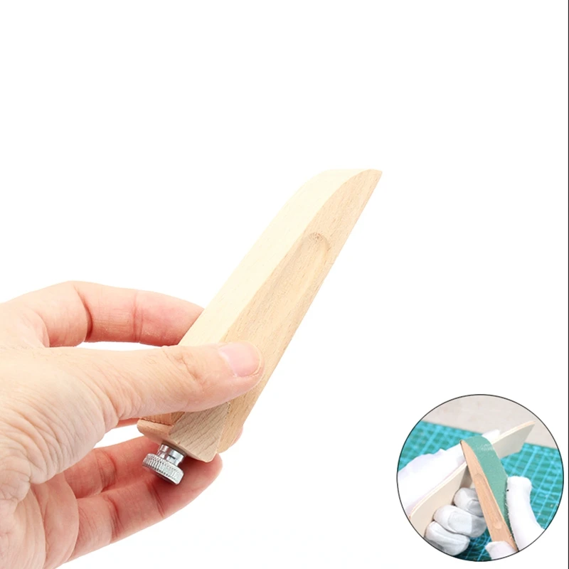 Ручная работа кожа Сделай Сам деревянная наждачная бумага шлифование наждачной