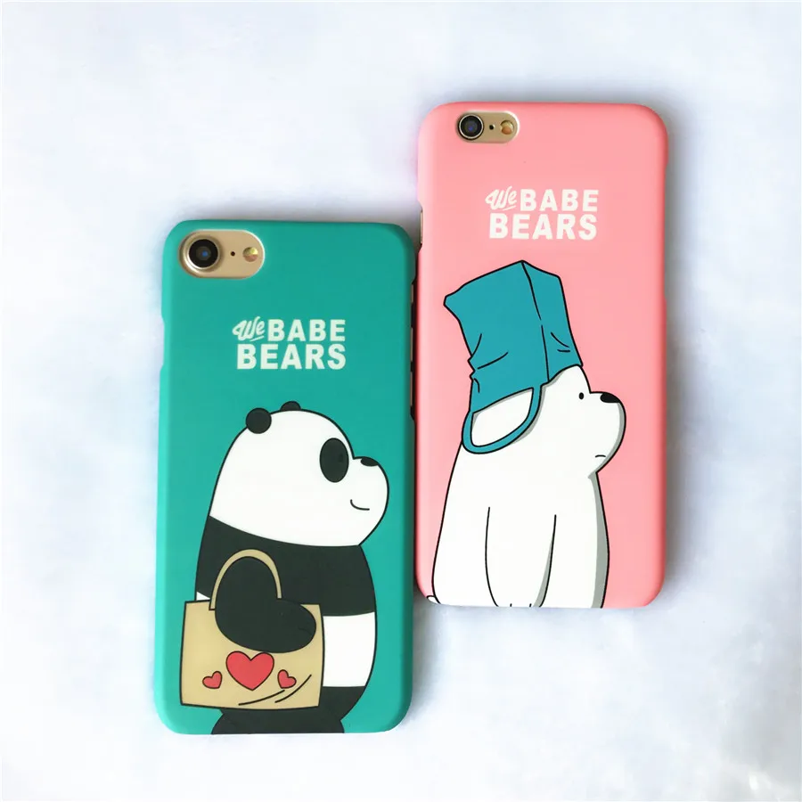 

Cute Couple Animal Bear coupl Phone Cover Case For Iphone 11 12 13 Mini X Xs Max Xr 10 8 7 Plus Se 2020 Luxury Hard Coque Fundas