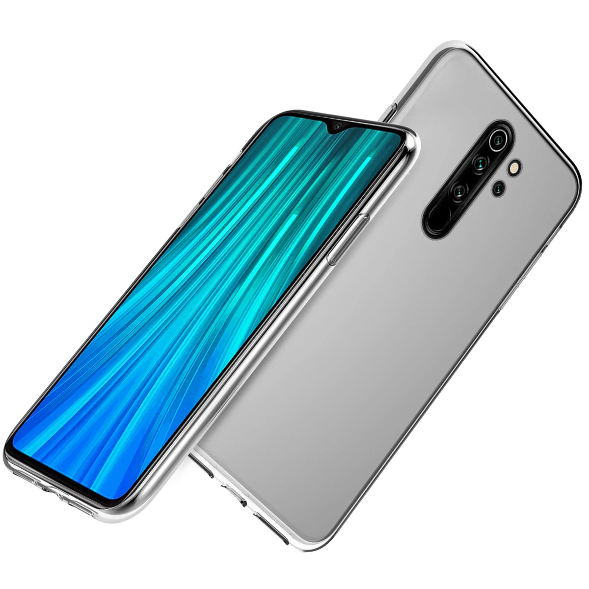 Чехол для Xiaomi Redmi Note 8 pro тонкий мягкий прозрачный бампер из ТПУ противоударный