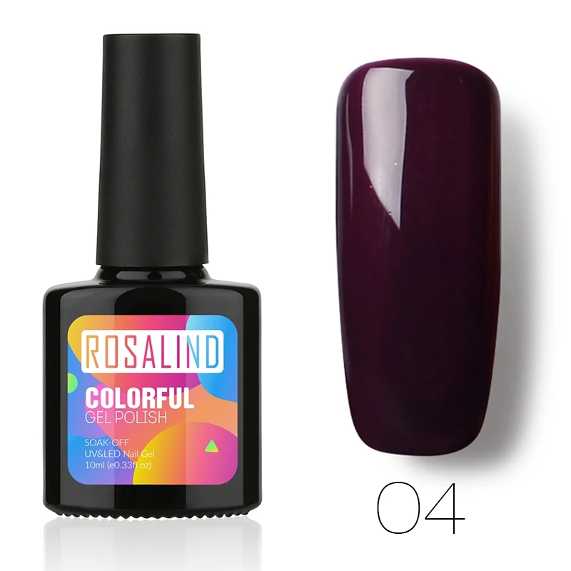 10ml 04 ROSALIND Гель-лак для ногтей 10 мл гель для ногтей Bloosom полуперманентное верхнее покрытие УФ лампа Гель-лак для ногтей для маникюра гибридные Лаки - Цвет: 10ml 04