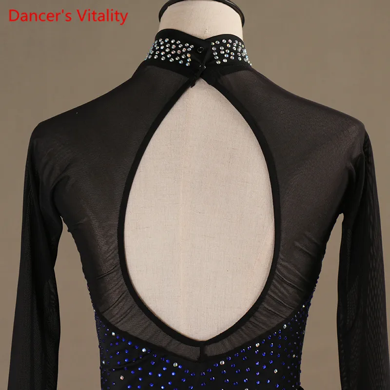 2021 NEW Long Sleeves Dance Dress Women's Latin Competition Pattern Waltz / Tango Free Delivery | Тематическая одежда и