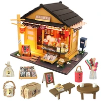 diy dollhouse miniature building kits doll house furniture japanese style little house wood model making kids toys birthday gift