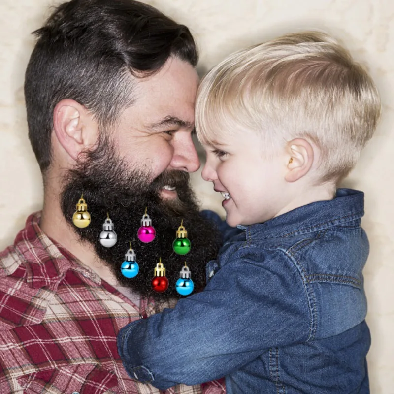 

New Beard Ornaments Colorful Facial Hair Baubles Clips For Women Men Holiday Decorations Christmas Festival Gift