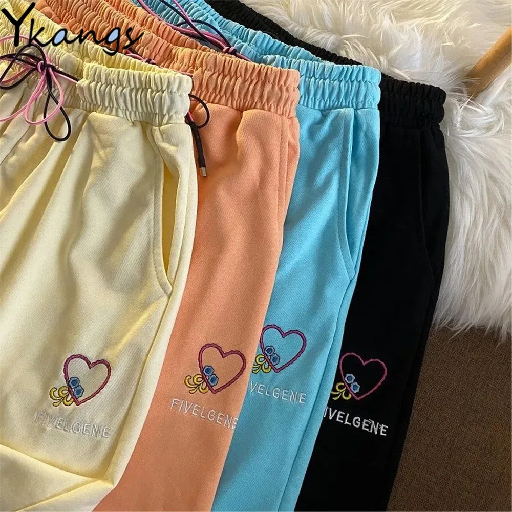 

Шорты женские, с мультяшным принтом, с высокой талией, в Корейском стиле