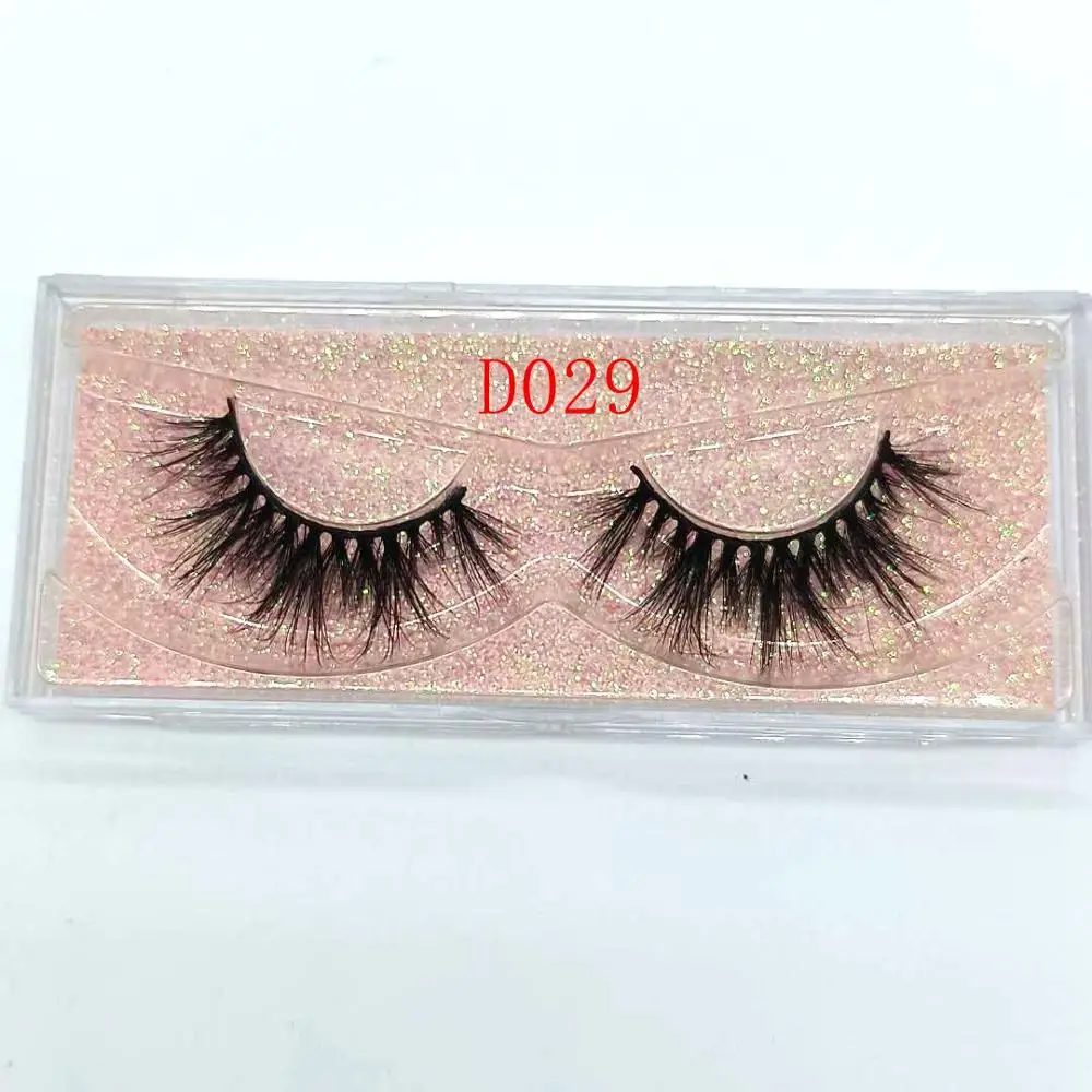 

Dalinlash 22mm mink eyelash natural long mink lashes charming crisscross short full strip 3d mink ashes with box D029