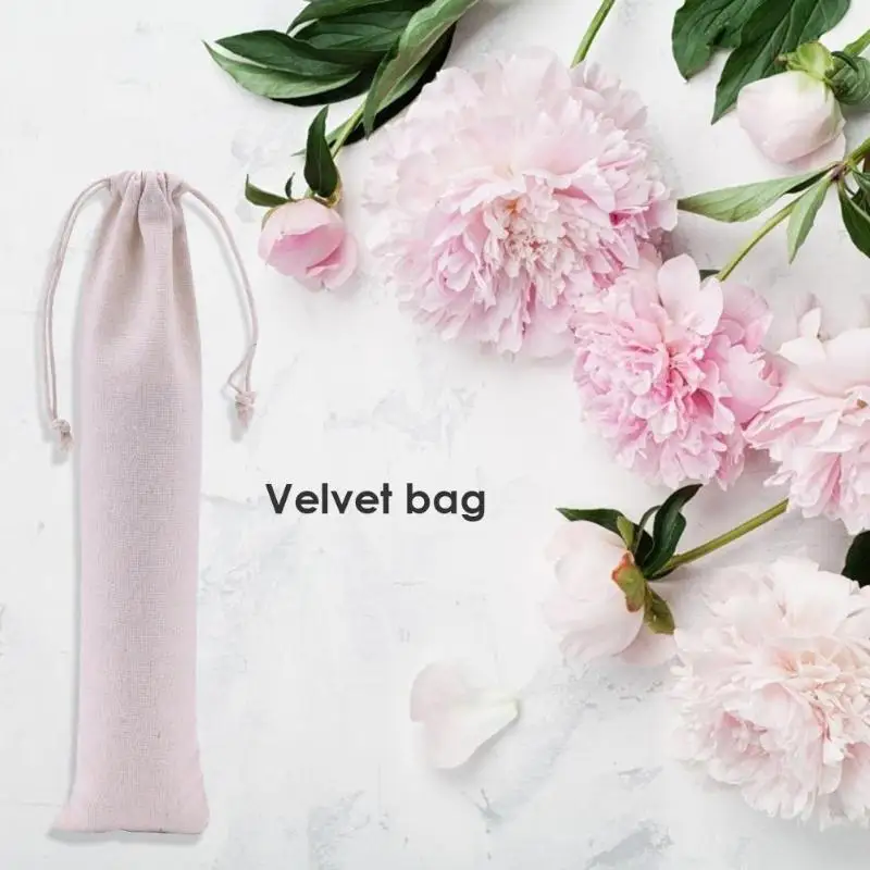 Многоразовая соломенная сумка для хранения из нержавеющей стали 1 шт.