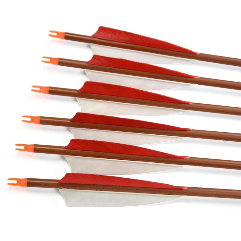 6 шт. 31 дюйм стрельба из лука чистый углерод стрелы Spine400 4 &quot турецкое перо дерево