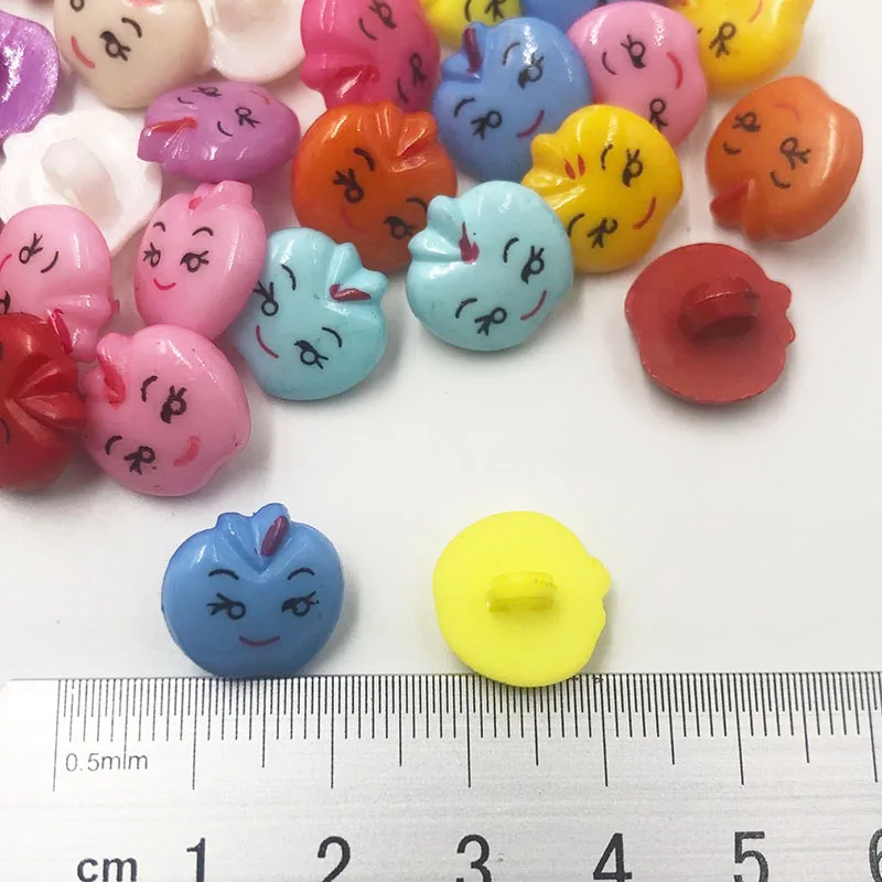 100PCS 14MM Apple Shank Plastic Buttons Children's Clothing Sewing Accessories DIY Crafts PT121 | Дом и сад