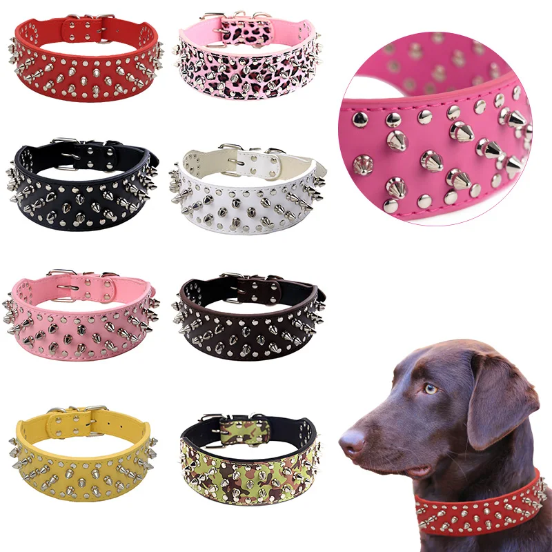Модный ошейник для собак с заклепками ожерелье домашних питомцев в стиле панк