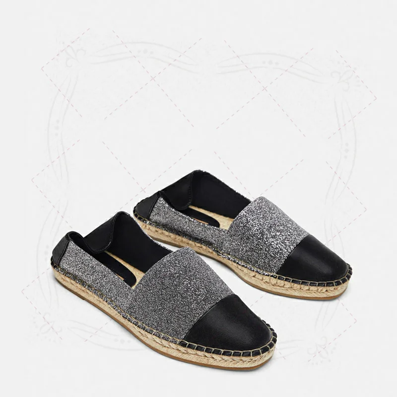 Туфли на плоской подошве; женские модные лоферы; chaussures femme; соломенная трикотажная женская обувь; повседневная обувь с круглым носком; Zapatos De Mujer