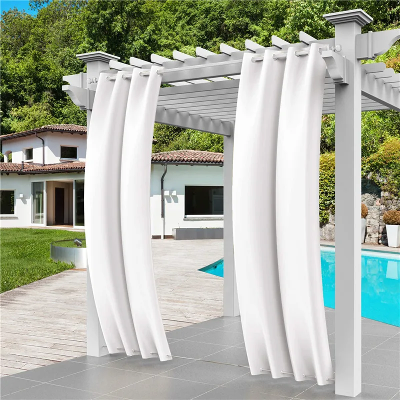 Уличная занавеска водонепроницаемая драпировка для крыльца 2 панели защита от