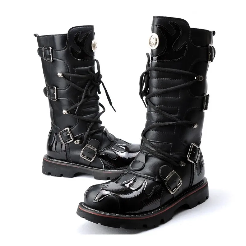 2020 новые корейские ботинки для сцены на шнуровке с пряжкой модные мужские