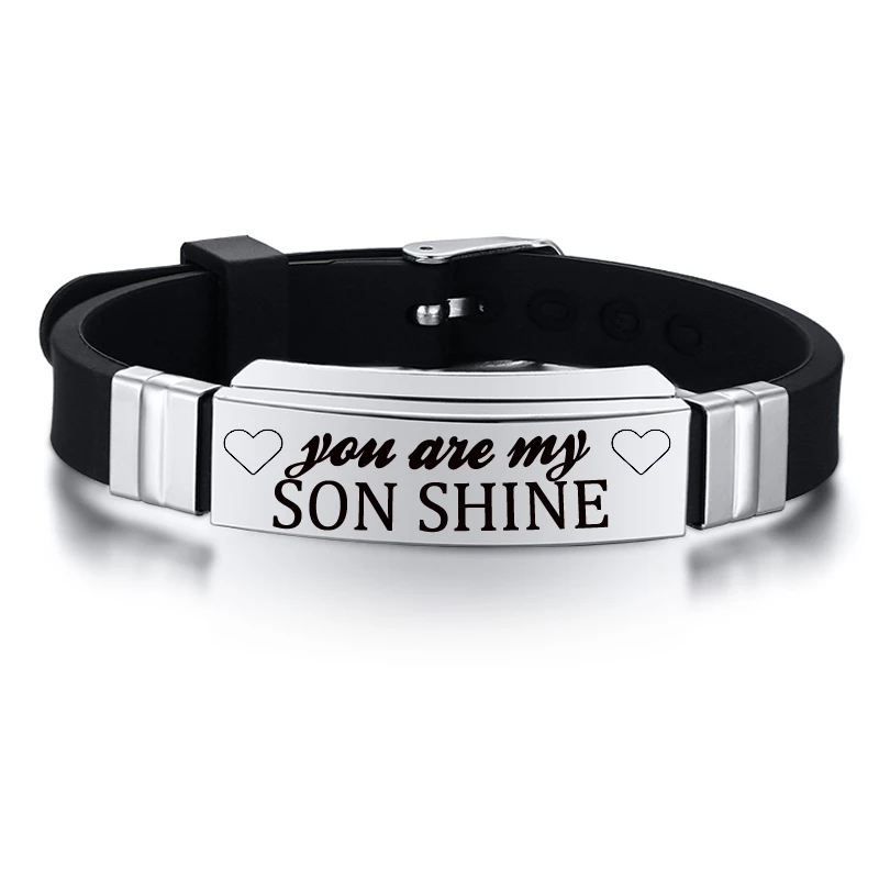 Силиконовые браслеты из нержавеющей стали для мужчин женщин любовь подарки от