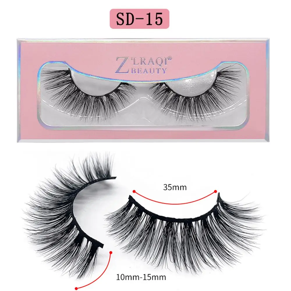 17 Mink Eyelashes Criss-Cross Natural Fake lashes Length 25mm Makeup 3D Mink Lashes Extension Eyelash Beauty - Color: 17
