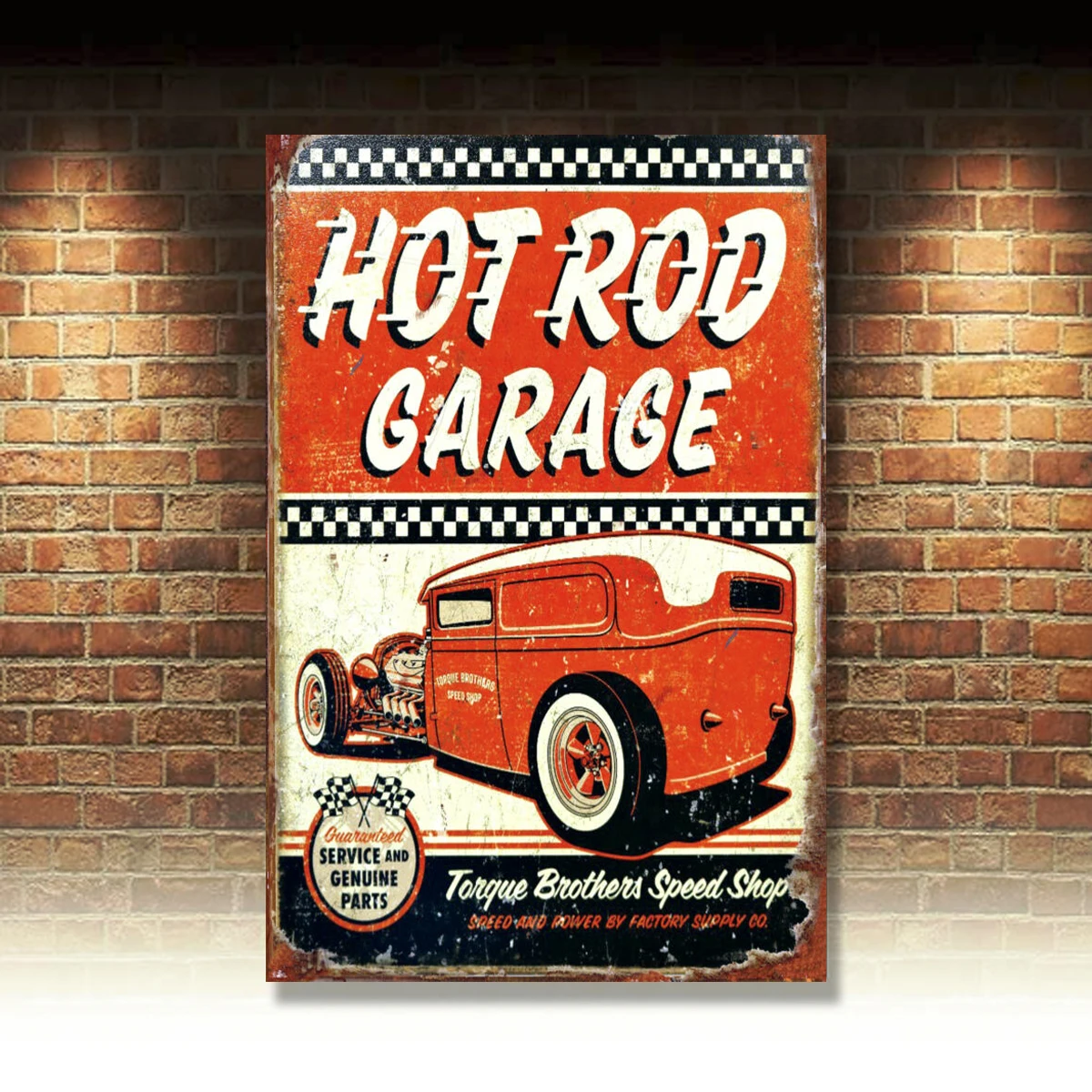 Горячий стержень для гаража Ретро металлическая искусственная