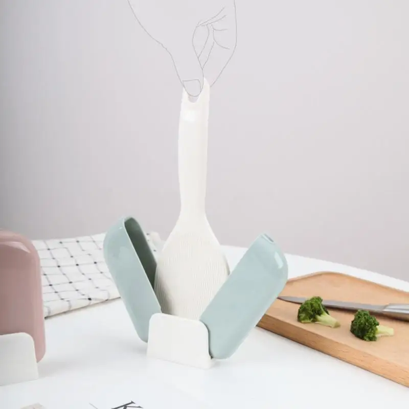 

Kitchen Rice Spoon Storage Rack Creative Rice Shovel Dust Cover Blade Storage Box Kitchen Accessories Cocina Cookice Tools