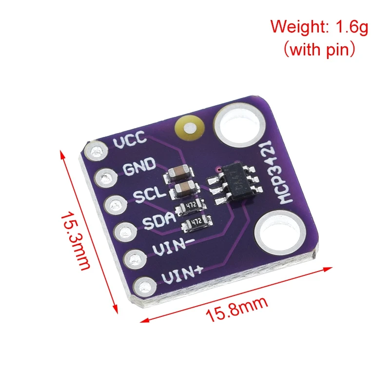 MCP3421 I2C SOT23-6 delta-sigma ADC оценочный модуль для PICkit серийный анализатор | Электронные