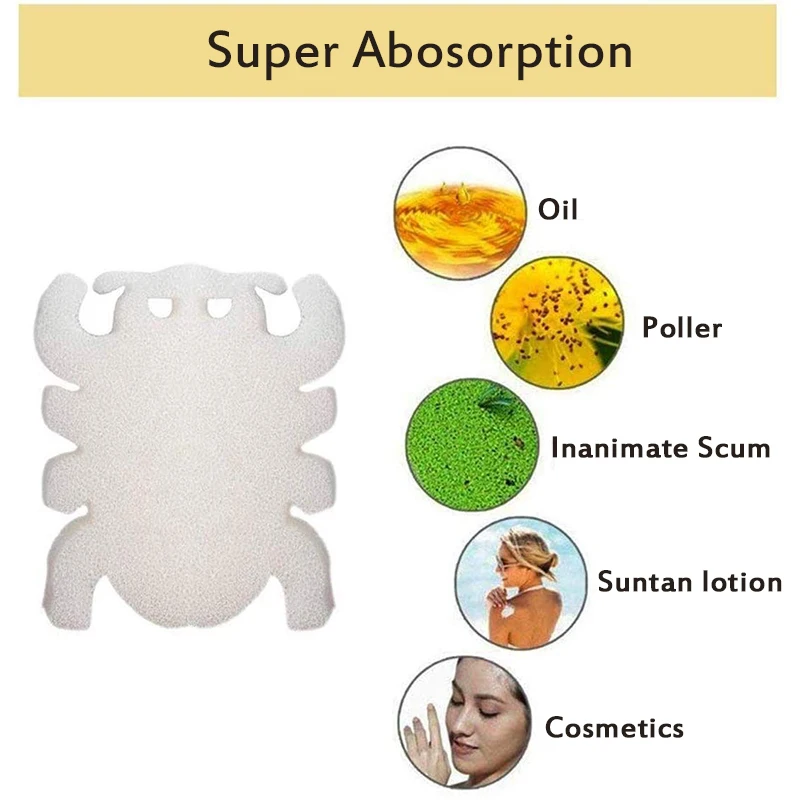 5Pcs Swimming Pool Filter Sponge Oil Suction Water Purifying Grime Scum Cleaning Tools Pond Bathtub Spas | Дом и сад
