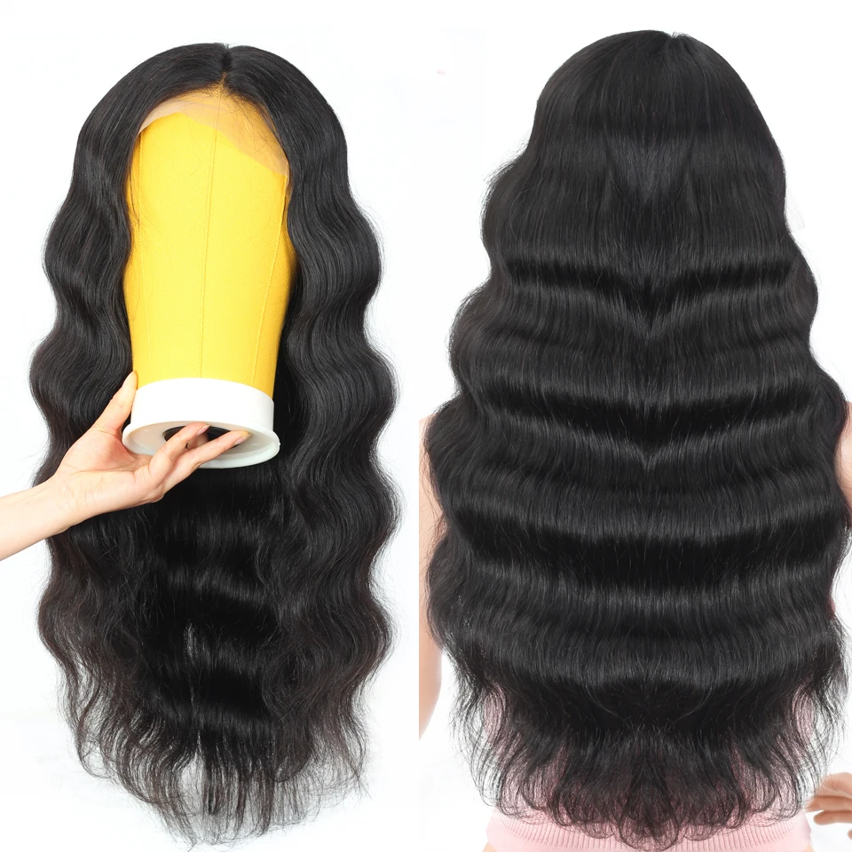 Brazilian Body Wave Wig 13*4 Lace Front MIHAIR Medium Brown Remy Human Hair Wigs For Women 150% Density | Шиньоны и парики