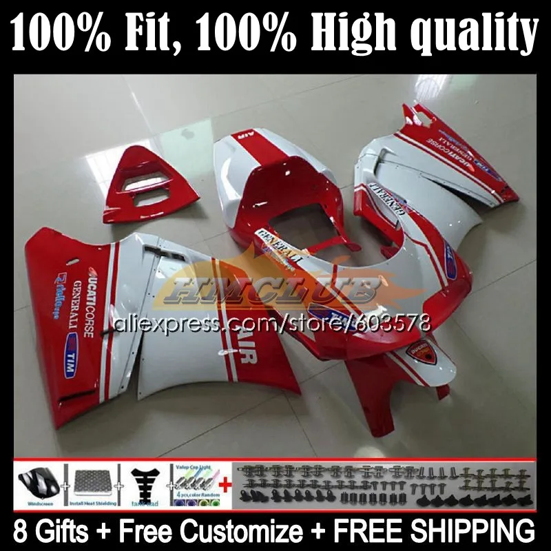 

Injection For DUCATI 748 853 916 996 998 S R 94 95 96 97 98 110CL.14 748S 996R 998R 1999 2000 2001 2002 OEM Fairing red flames