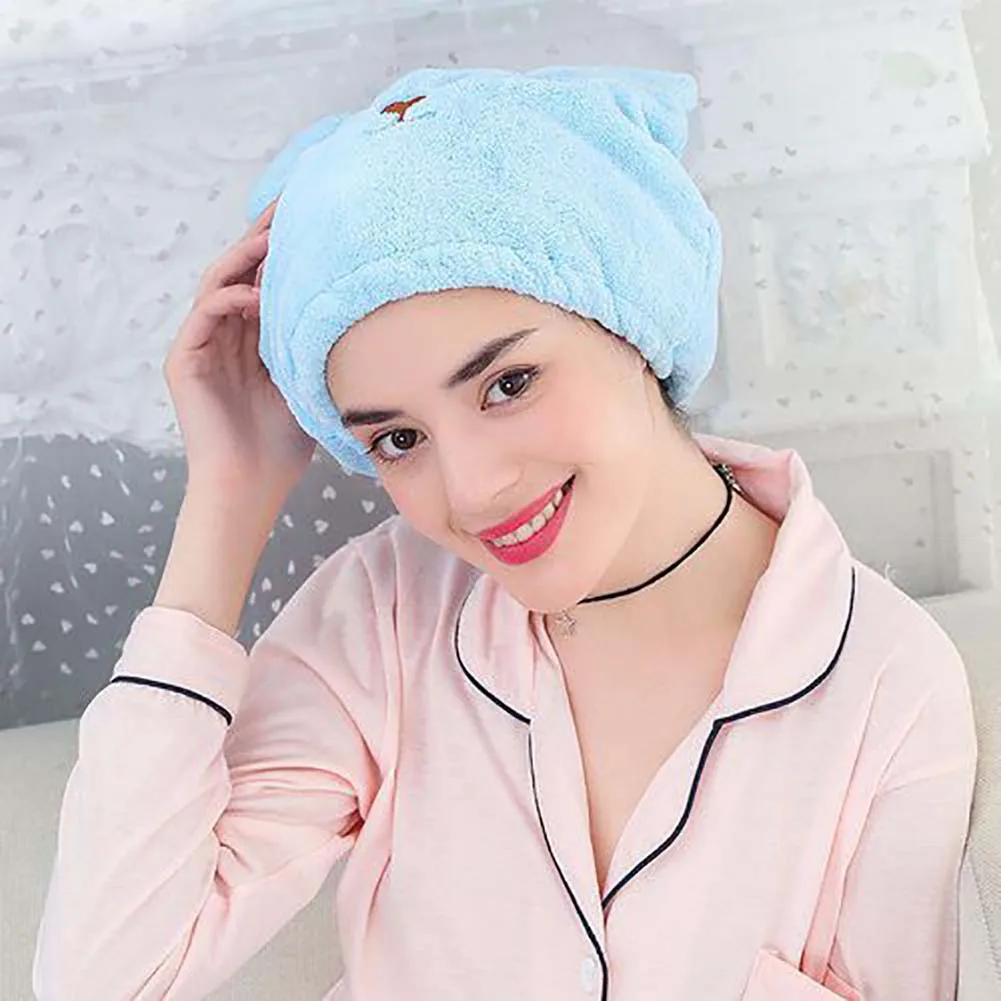 

NEW Good Hygroscopicity And Breathability Microfiber Hair Turban Quickly Dry Hair Hat Wrapped Towel Cap Towel