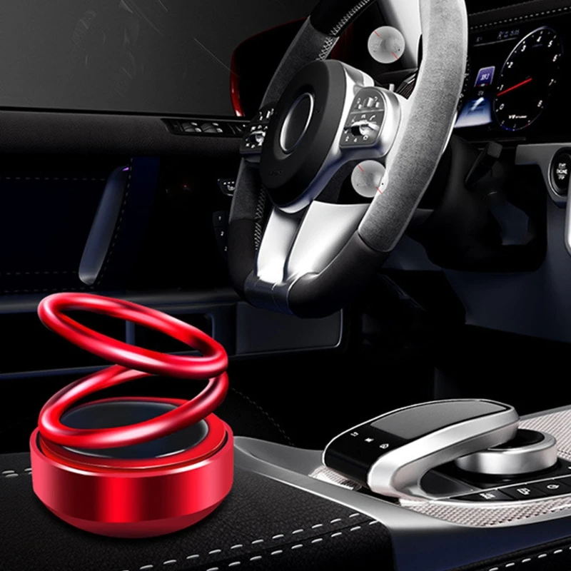 

Car Rotating Perfume Suspension Essential Oil Diffuser Air Freshener Replaceable Incense Tablet for Vehicle Decoration