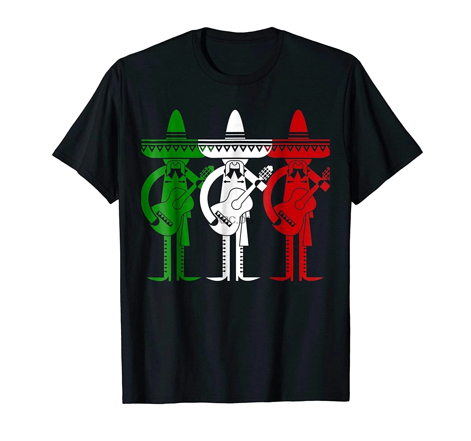 Футболка с мексиканским флагом и надписью Mariachi Guitar Sombrero Friends |