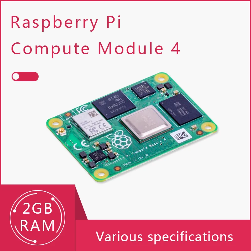 Модуль компьютера Raspberry Pi 4 CM4 2 Гб ОЗУ eMMC Lite/8/16/32 ГБ см плата ввода-вывода Wi-Fi и Bluetooth