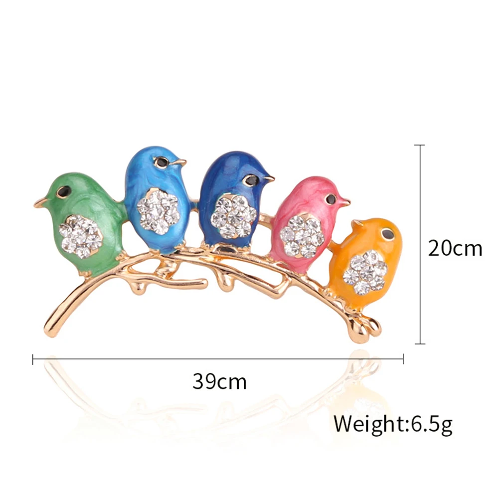 Ювелирное изделие для девочек Милая брошь с птицами элегантная булавка
