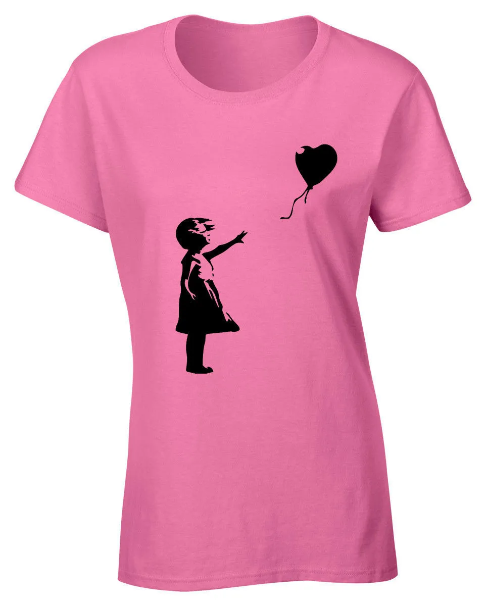 Женская футболка с воздушным шаром BANKSY GIRL хипстерская женская рисунком граффити