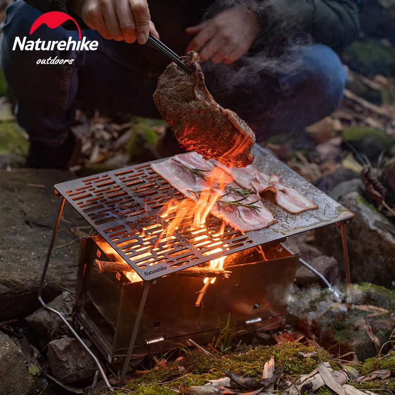 للبيع Naturehike التيتانيوم في الهواء الطلق صينية فرن ألومنيوم خفيفة الشواء لوحة المحمولة شواء النار شواء للتخييم التنزه نزهة السفر