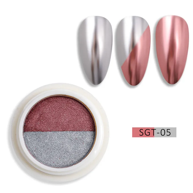 

1 шт Nail Art двухцветный высекательный пресс машины для золотыми однотонные волшебное зеркало порошок зеркало серебристого цвета, можно регул...