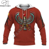 egyptian horus symbol red 3d printed men hoodie harajuku fashion hooded sweatshirt street jacket autumn unisex hoodies kj672