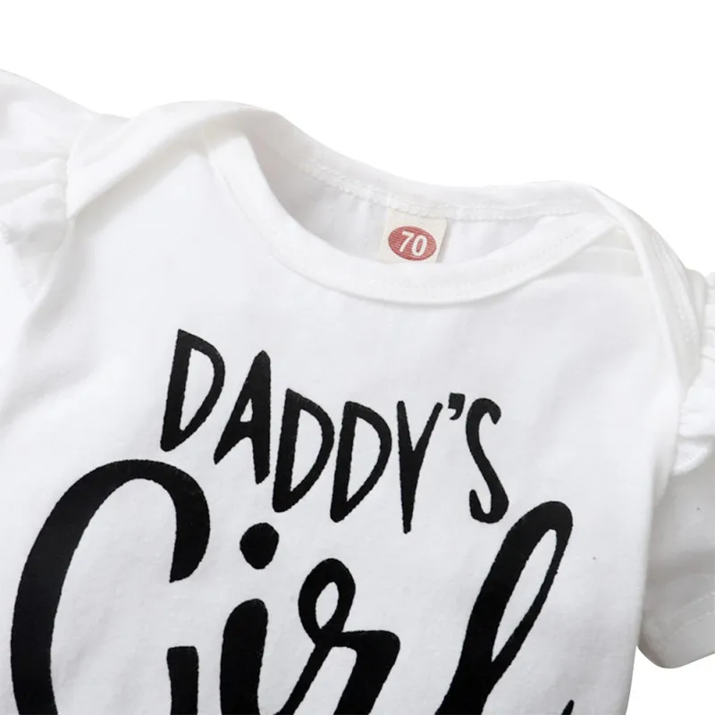 

2021 Summer Newborn Baby Girls Clothing Set Short Sleeve Letter Printed Romper + Shorts for 0-18M