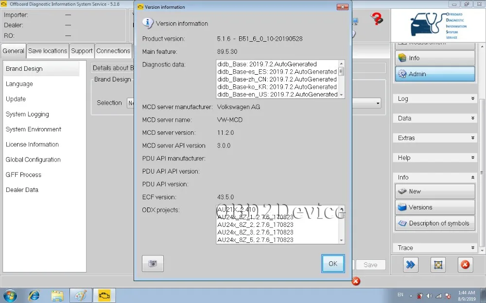 Высокое качество VAS 5054A OKI полный чип Bluetooth VAS5054A ODIS5.16 Keygen OBD2 сканер VAG автомобильный диагностический инструмент vas 5054 ODIS5.16