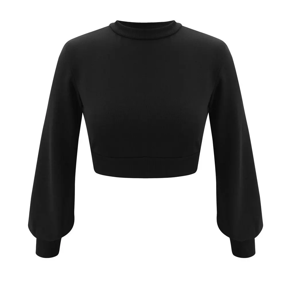

High Waist Lantern Sleeve Sweaters For Women Autumn Winter Casual Pullovers High Street Style Knitted Sweater 2020