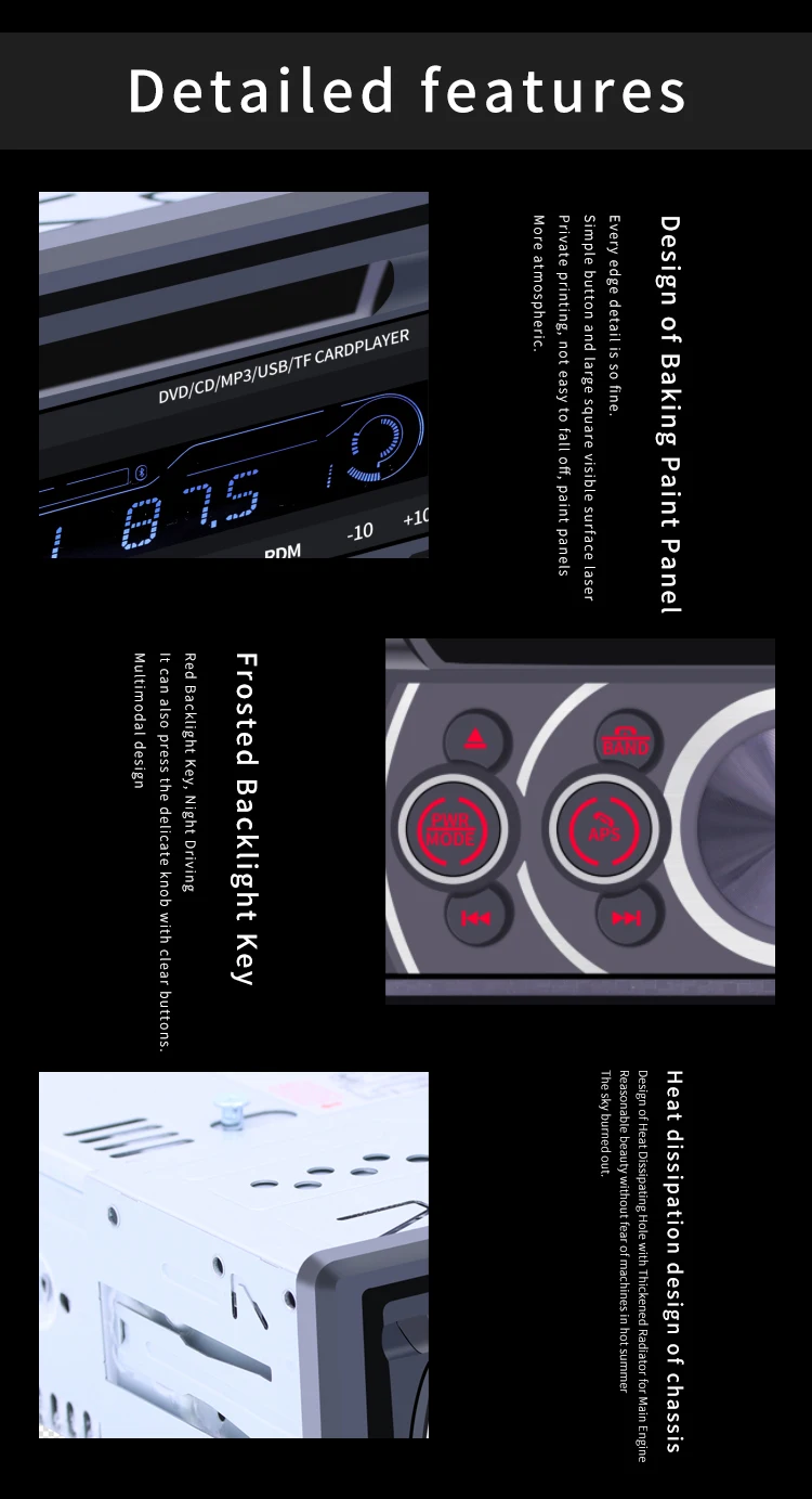 ALLOYSEED 8169A 1 Din Bluetooth автомобильный стерео MP3-плеер 1din Авторадио CD VCD DVD AUX USB FM радио Авто Аудио Автомобильный плеер головное устройство