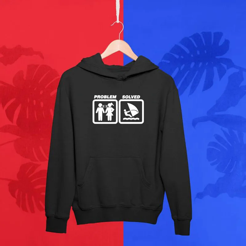 Мужская толстовка с капюшоном для виндсерфинга забавный подарок на день