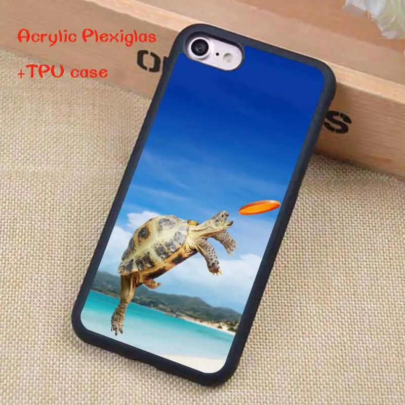 

Turtle Tortoise Phone Case For iphone 12 11 Pro Max X XR XS SE 2020 6S 7 8 Plus Acrylic Plexiglass TPU