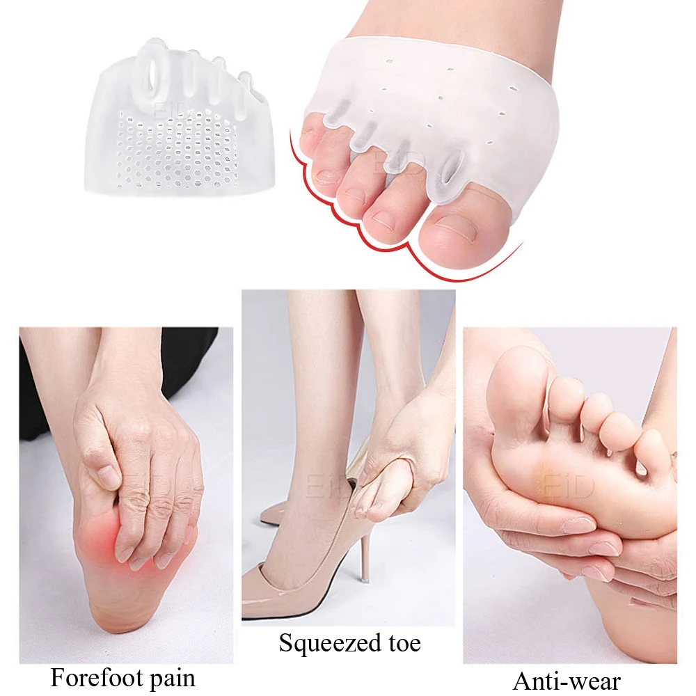 EiD Insoles Forefoot Pads for Women High Heel Shoes Foot Blister Care Toes Insert Pad Silicone Gel Insole Pain Relief Separator