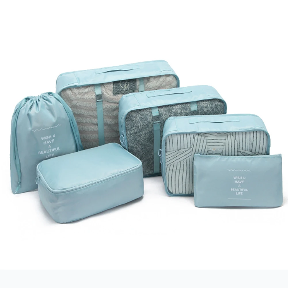 Clothing Storage Carrying Case Compression Bag 6 Sets Travel Storage Luggage Underwear Shoes Drawstring Pocket Finishing Bag