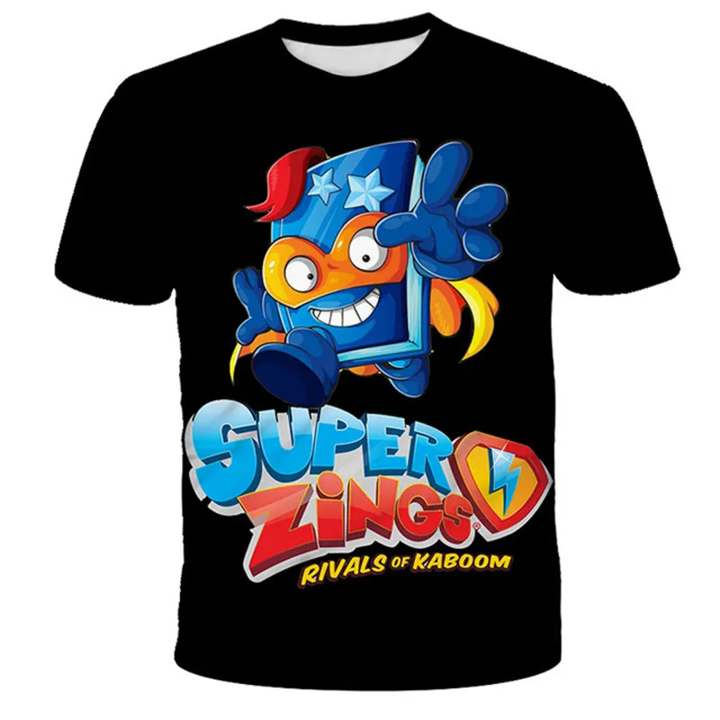 

3D Boys Super Zings Print Girls Funny Cartoon Harajuku Print T-shirts Superzings Children 2021 For Summer Clothing Kids Clothes