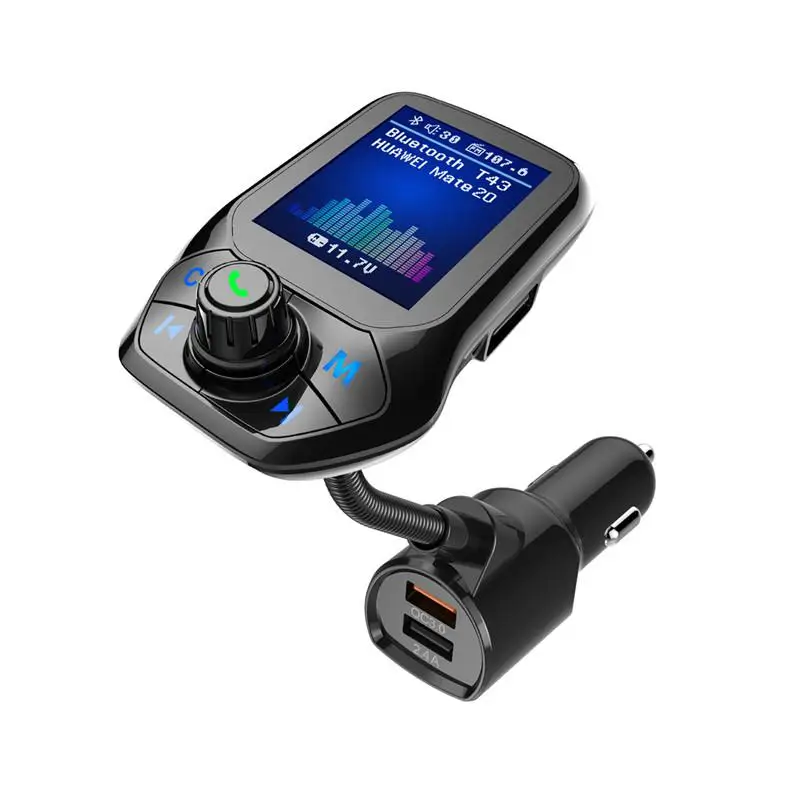 Автомобильный MP3 плеер Bluetooth прикуриватель зарядное устройство авто двойной USB QC 3